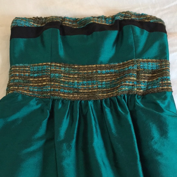 SMITH Green Silk Cocktail Dress - Picture 4 of 7